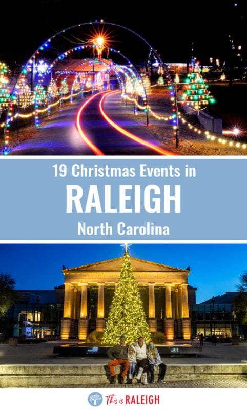 If you are researching Christmas events in Raleigh NC? Check out this list of 19 fun holiday activities in Raleigh for the 2020 holiday season including light shows, getting your photo taken with Santa, holiday-themed cocktails and much more!