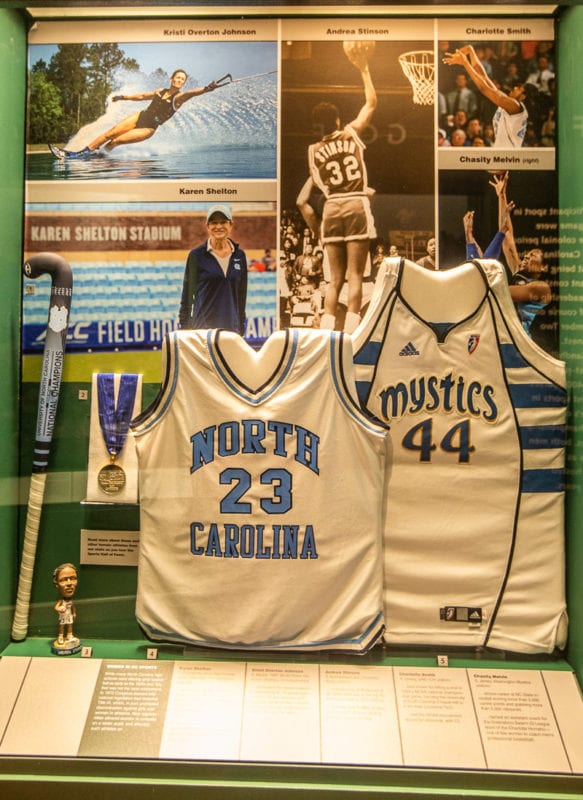 sport display in a museum