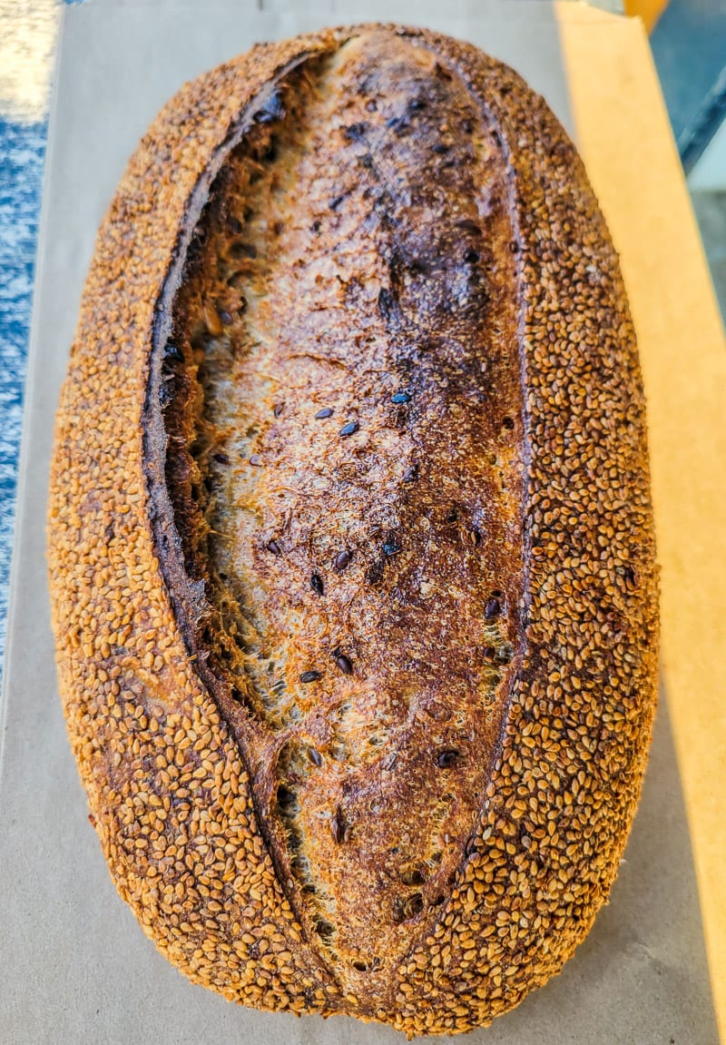 Seeded Levain at Boulted Bread bakery in Raleigh, NC