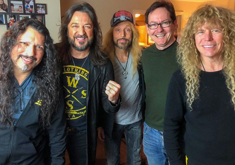 Dave Rose with Stryper circa 2019