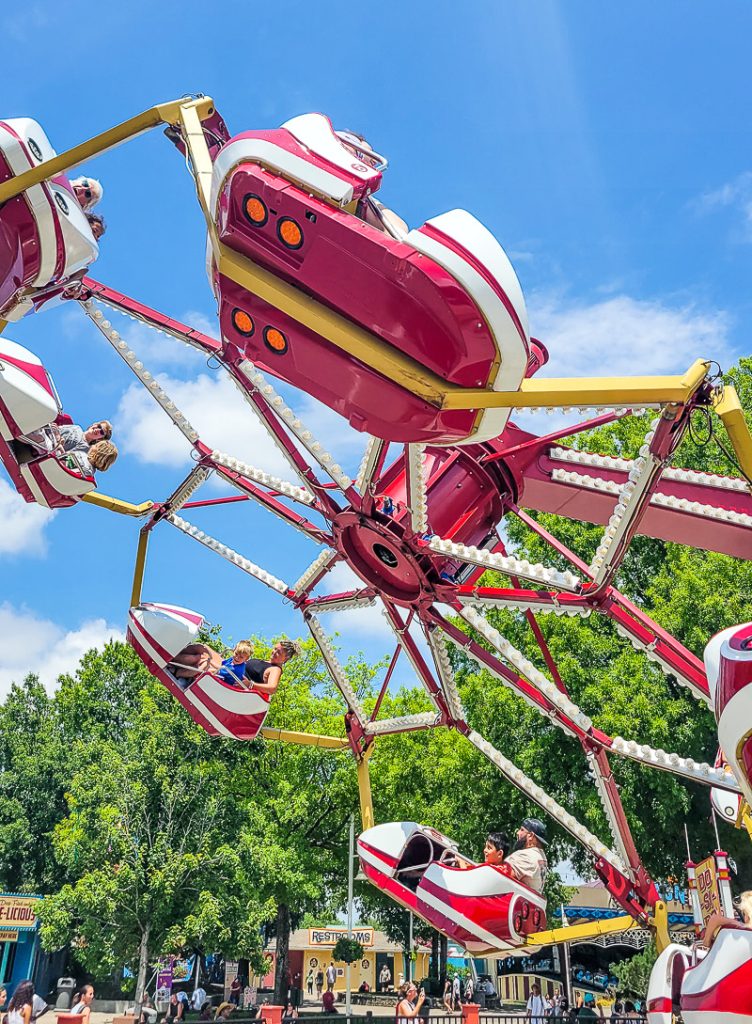 Spinning ride at Carowinds Amusement Park