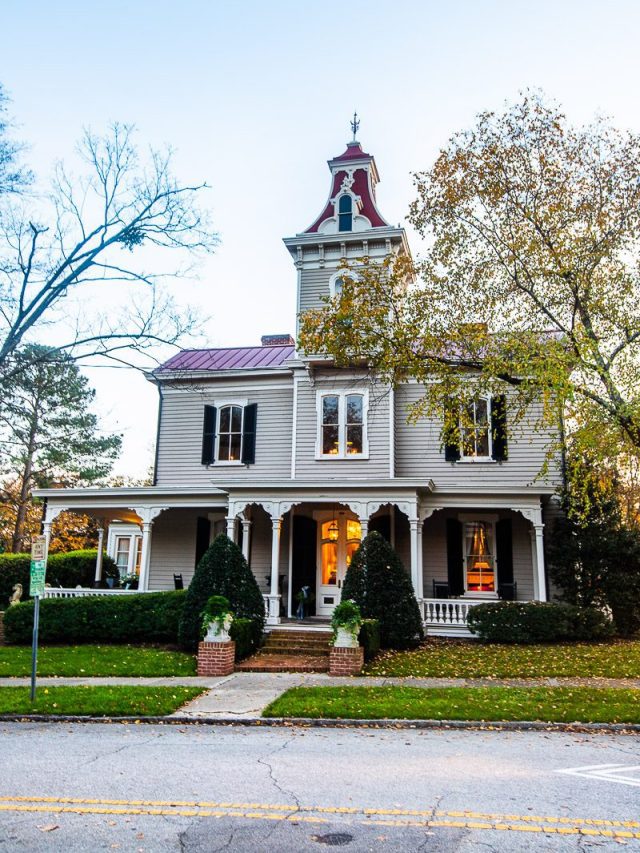second empire style home in Historic Oakwood, Raleigh, NC