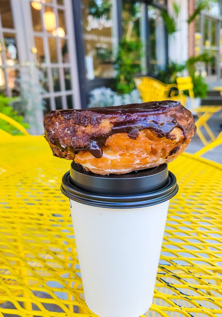 Donut on top of a coffee cup - Idle Hour Coffee Shop, Raleigh