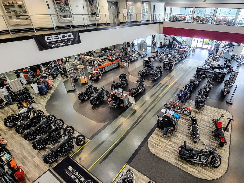 Hervey-Davidson motorbikes showroom
