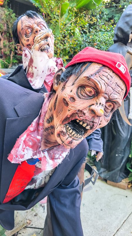 close up of zombie face