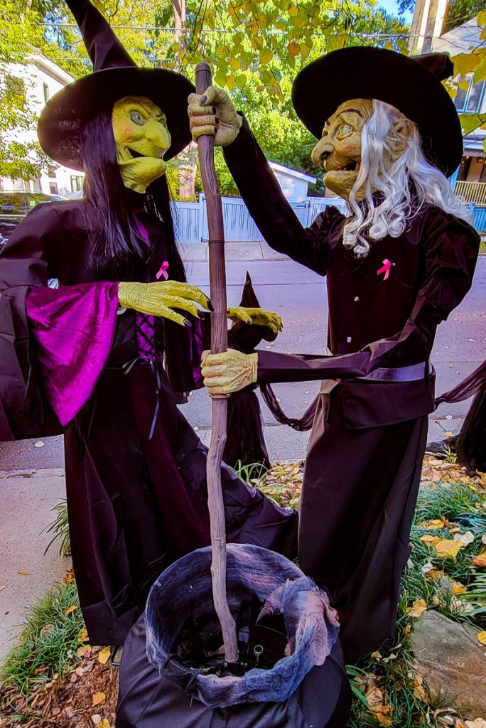 Halloween characters in costume