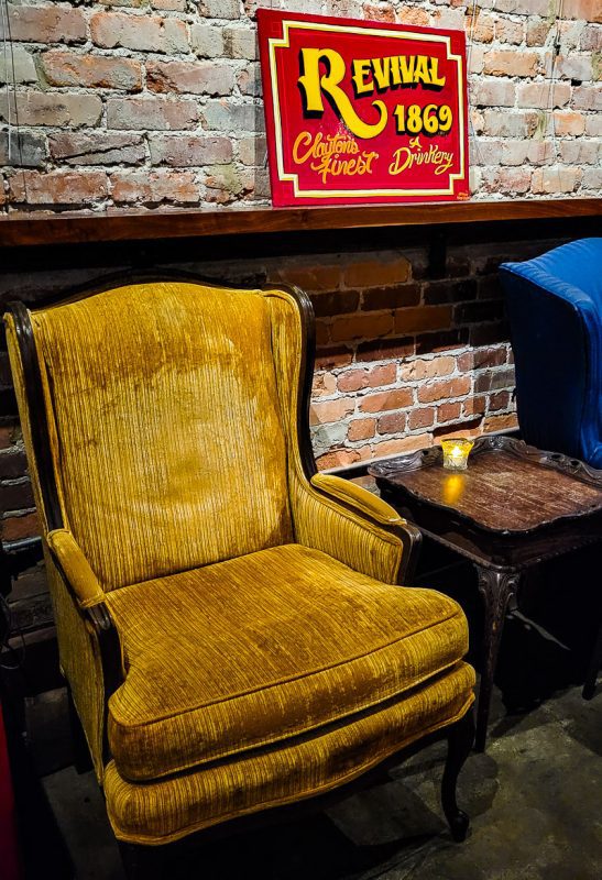 Lounge chair in a bar