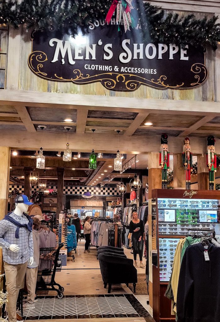 Entrance to a men's store
