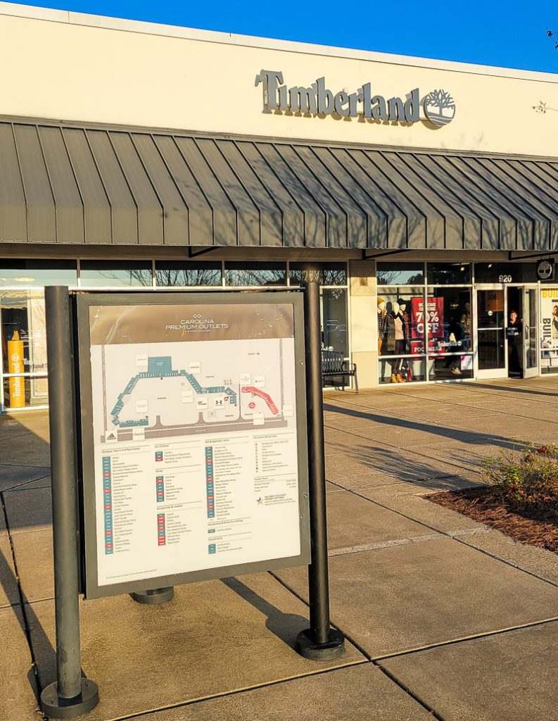 Entrance to a Timberland store