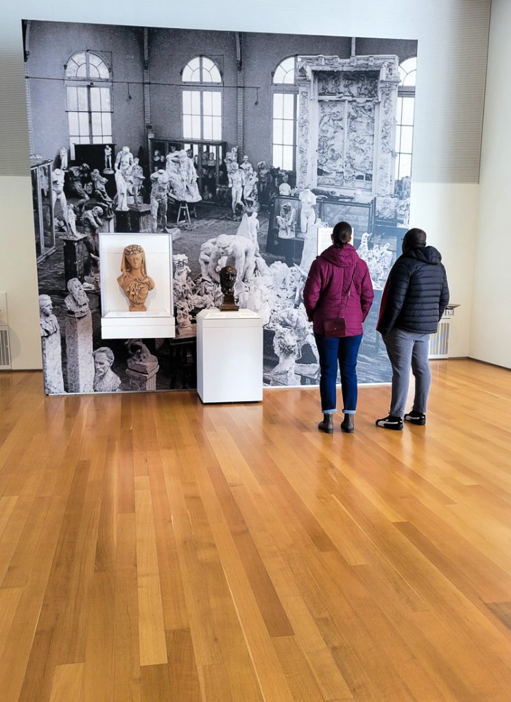 People looking at Artwork in a gallery