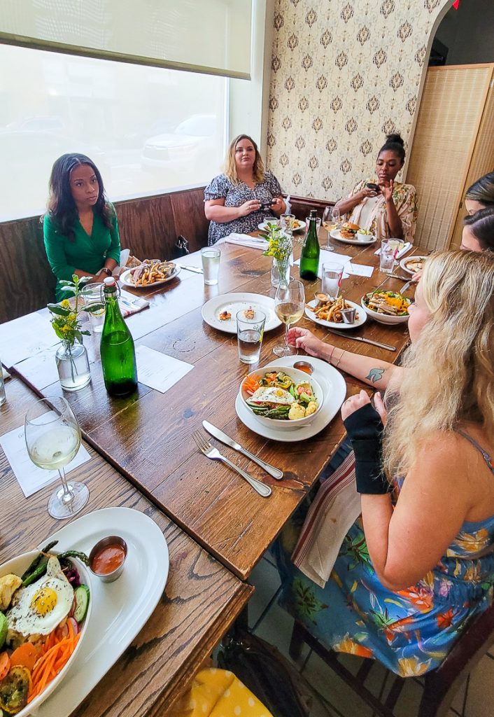 Women having lunch at a restaurant