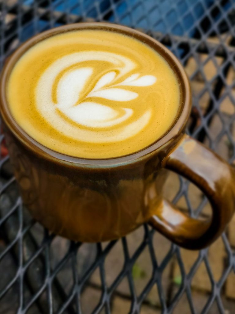 Coffee in a brown mug