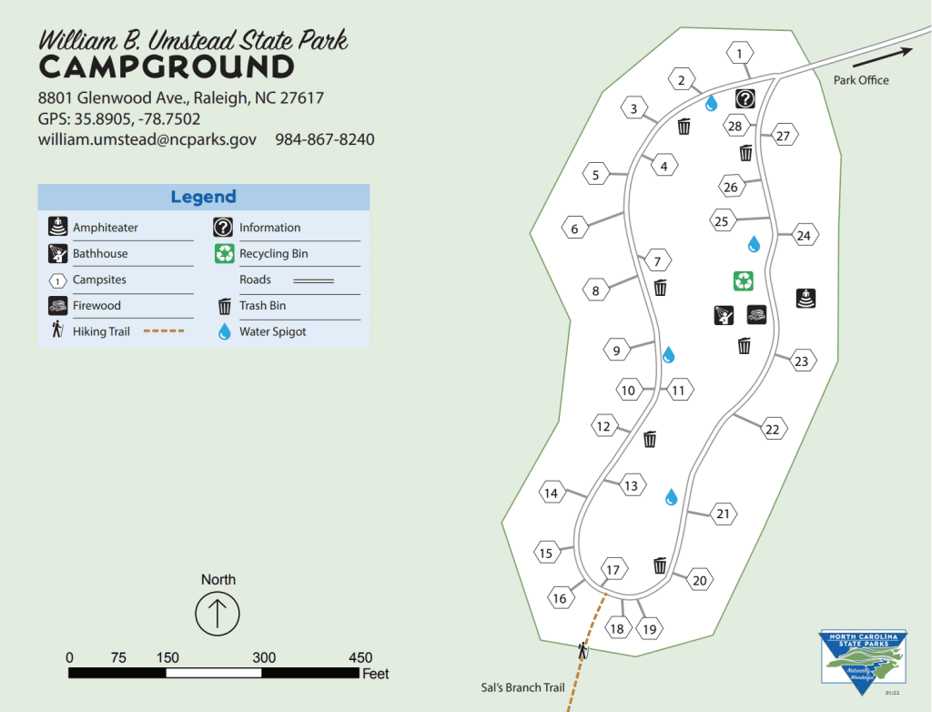 Map of a campground