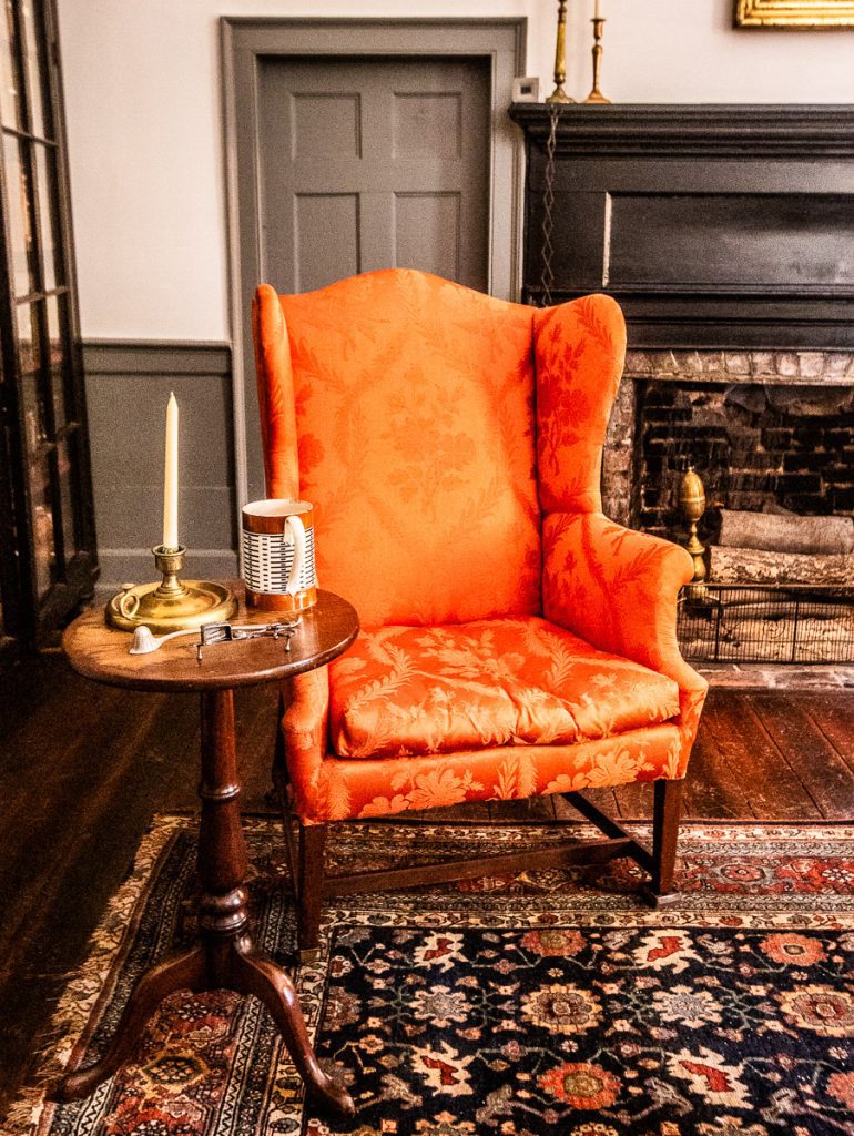 Antique orange chair